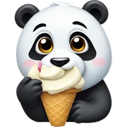 Panda eating ice cream sticker