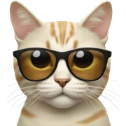 Cat with sunglasses sticker