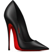 Black valentino high heels with red bottom sticker