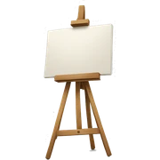 easel with white canvas sticker