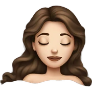 sleeping beauty brunette white girl with a silk pillow sticker