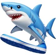 Shark wears blue nike shoes  sticker