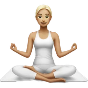 White yoga mat sticker