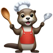 Otter chef sticker