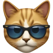 Cat with sunglasses sticker