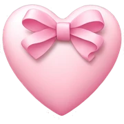 Light Pink heart with bow sticker