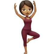Brunette yoga girl burgundy clothes  sticker
