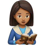 Crea una mujer  leyendo una biblia  sticker