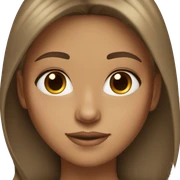 girl tan skin brown eyes brown hair with subtle blonde highlights and long lashes sticker