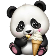 Panda eating ice cream sticker