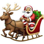 Santa riding a sleigh  sticker