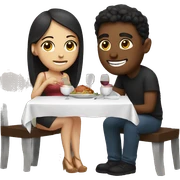 boyfriend and girlfriend dinner date  sticker