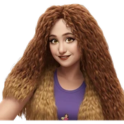 smiling girl with long hair sticker