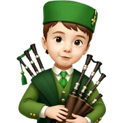 Green Bagpiper sticker