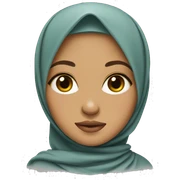 southeast Asian hijabi girl with tan skin  sticker
