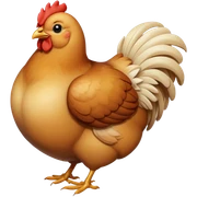 Chicken beige sticker