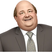 bald boy in formal attire sticker