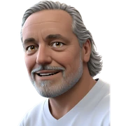 smiling boy with beard sticker