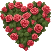 heart from roses sticker