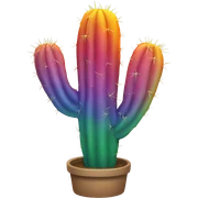 Rainbow cactus  sticker
