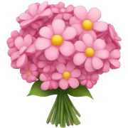 Pink flower bouquet  sticker