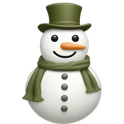 Khaki green and white asthetic snowman sticker