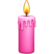 Pink candle  sticker