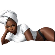 dark-skinned girl on pillow sticker
