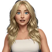 blonde girl with blue eyes sticker