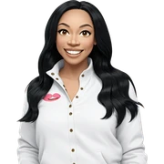 smiling girl with black hair sticker