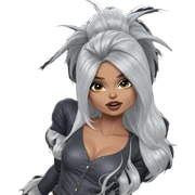 white haired dark skinned beauty sticker