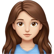 Brown haired girl brown eyes long hair 🥹🫶🏻 sticker