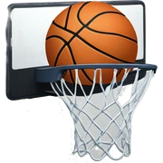 basketball hoop with basketball sticker