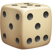 Beige dice sticker