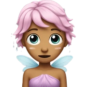 crying fairy sticker