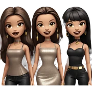 three stylish girls together sticker