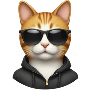 Cat with sunglasses sticker