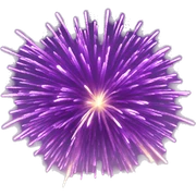 Sparkly purple fireworks  sticker