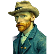 van gogh painting sticker