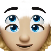Blue heart eyes emoji sticker