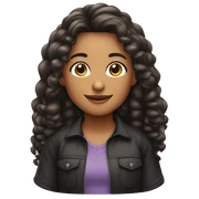 Menina gordinha com. Cabelos pretos e. Longos sorrindo sticker