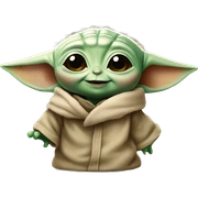Baby yoda smiling  sticker