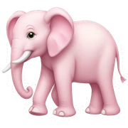 Pastel pink elephant  sticker