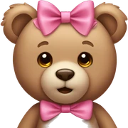 Teddy bear with pink bow  sticker