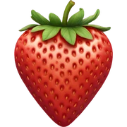 strawberry heart sticker