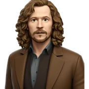 bearded man in brown jacket sticker
