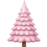 pastel pink christmas tree sticker