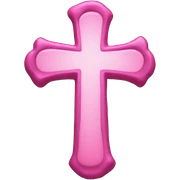Pink cross  sticker