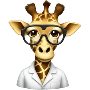 Giraffe scientist  sticker