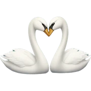 Two swans love sticker